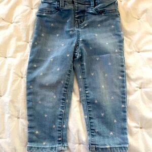 Toddler jeans with hearts 18mo